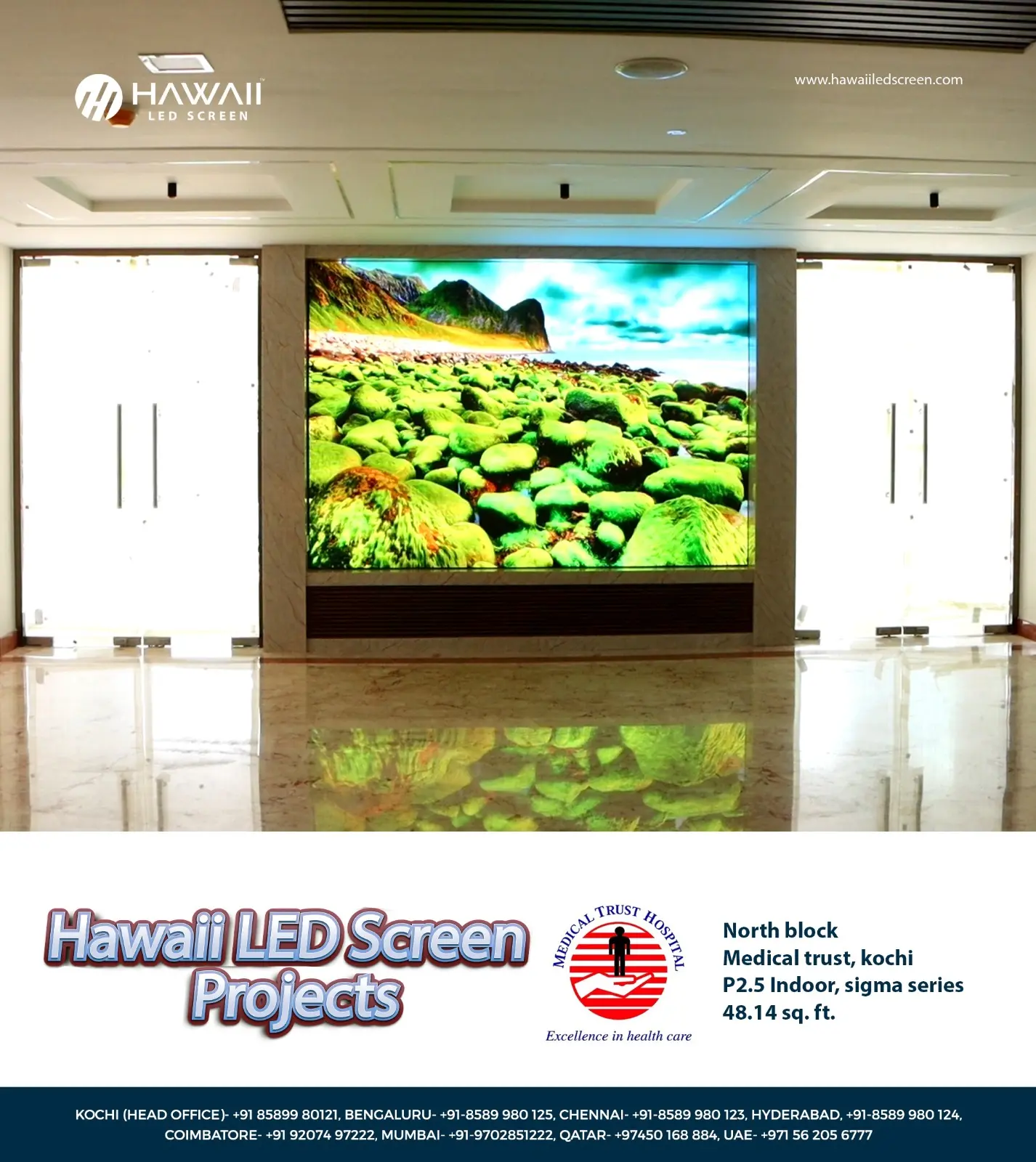 LED video wall in Kochi commercial display